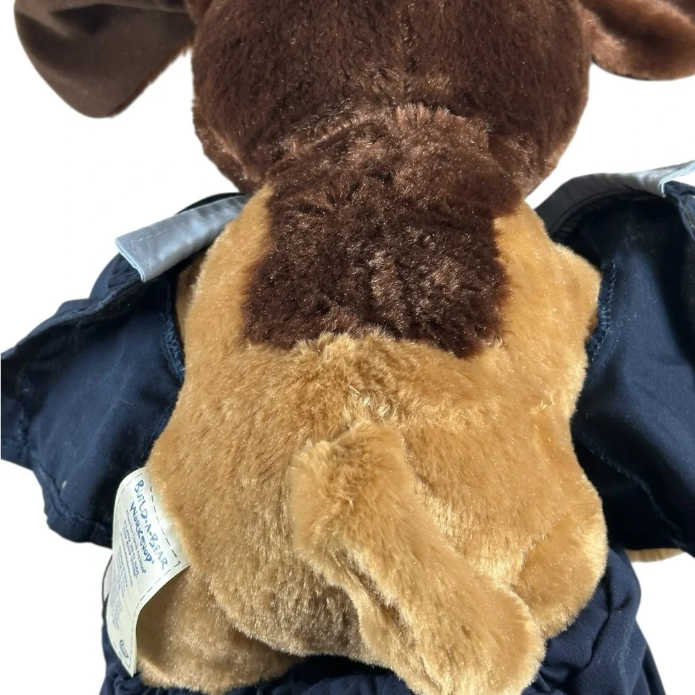 Build A Bear Workshop Dog Plush in USA Airforce Uniform SZ 15”